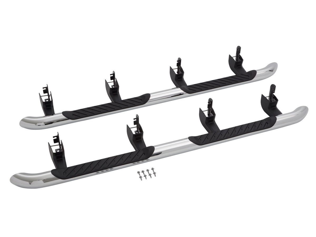 GMSV 84011356 Chevrolet 4 Inch Round Assist Steps In Chrome For Crew Cab