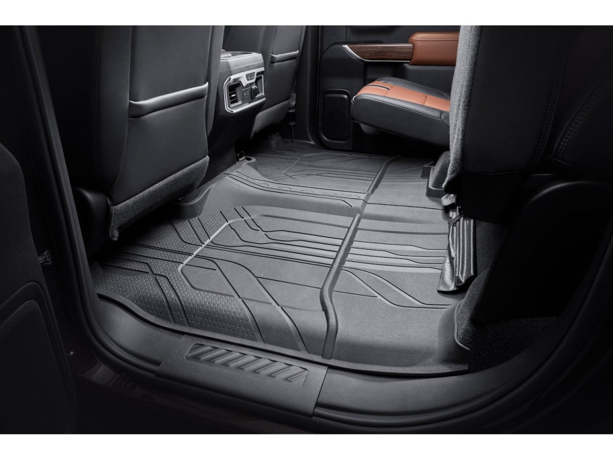 GMSV 84333635 Chevrolet Premium All Weather Floor Liners Jet Black For Crew Cab Second Row Interlocking