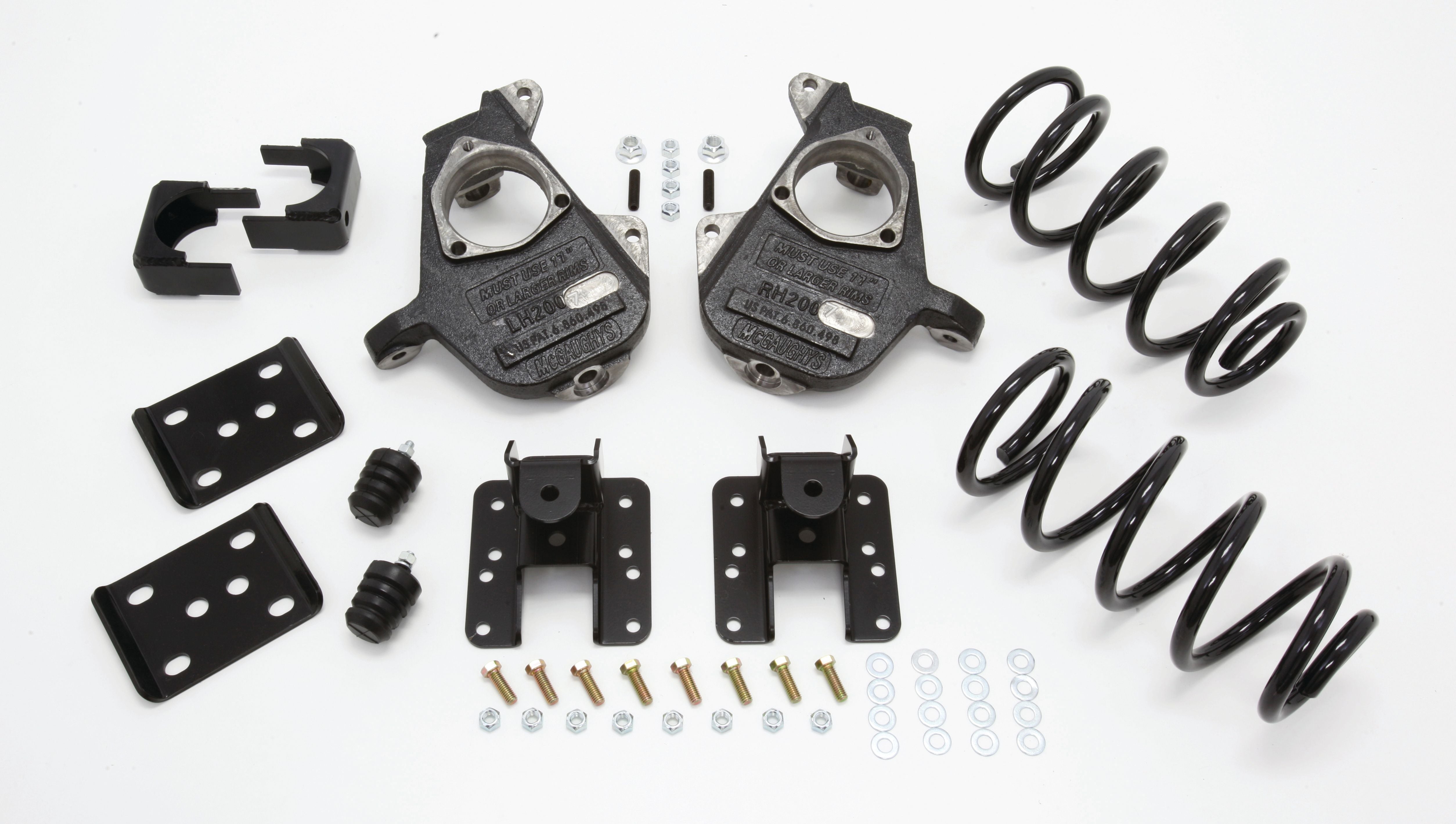 2007-13 Quad Silverado 3/5" Deluxe Drop Kit (Spindles, Coil Springs, R