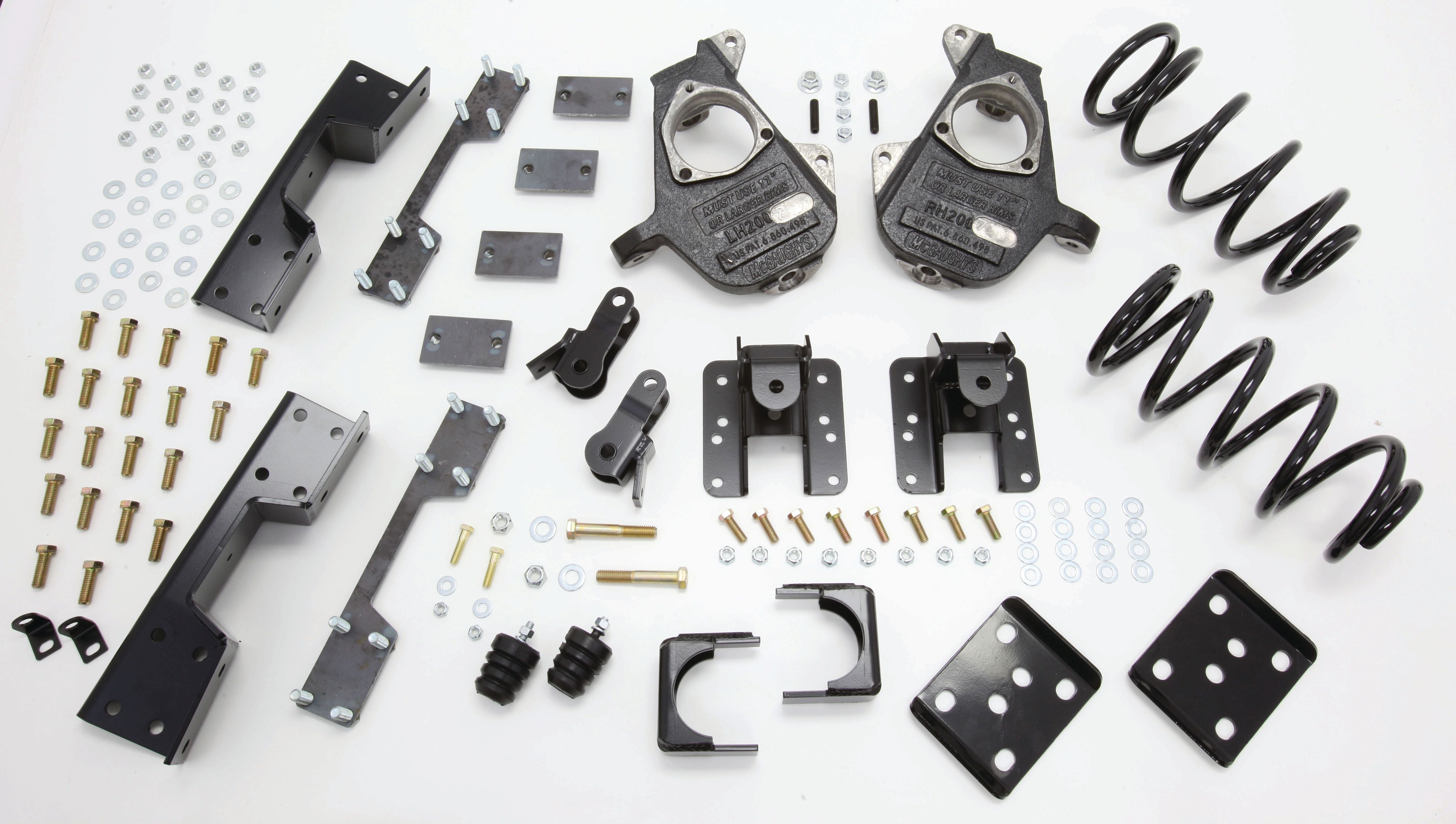 2007-13 Quad Silverado 3/5" Deluxe Drop Kit (Spindles, Coils, C-Notch,