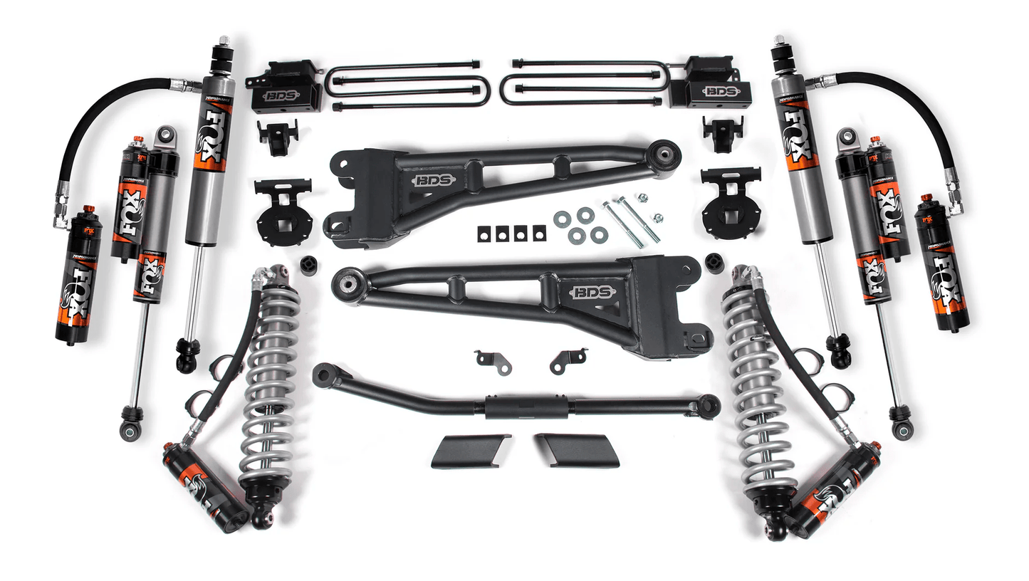BDS 2.5 Inch Lift Kit W/ Radius Arm | FOX 2.5 Performance Elite Coil-Over Conversion | Ford F450 Super Duty (23-25) 4WD