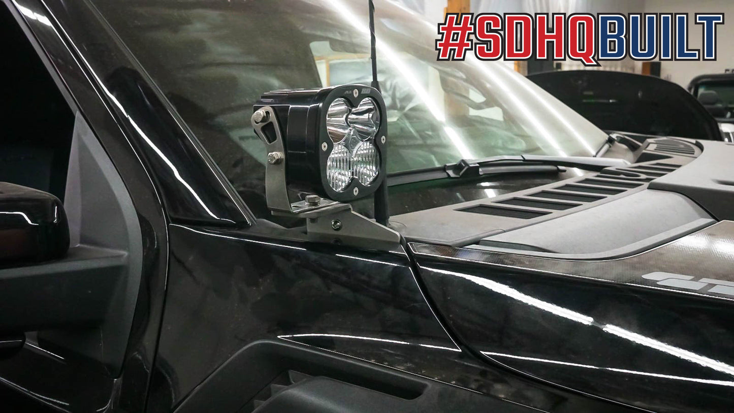 SDHQ 21-23 Ford Raptor SDHQ Built A-Pillar Light Mounts