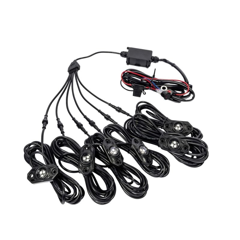 C-Series RGB multi-colour multi-use LED 6-light system - 5W Flood beam