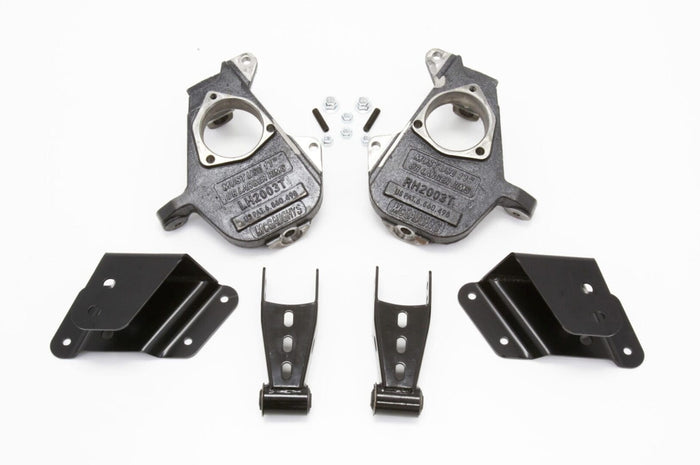 2/4 Inch Spindle Lowering Kit 1999-2006 Silverado/Sierra 1500 2WD Short Bed with C-Style Spindles - 11003