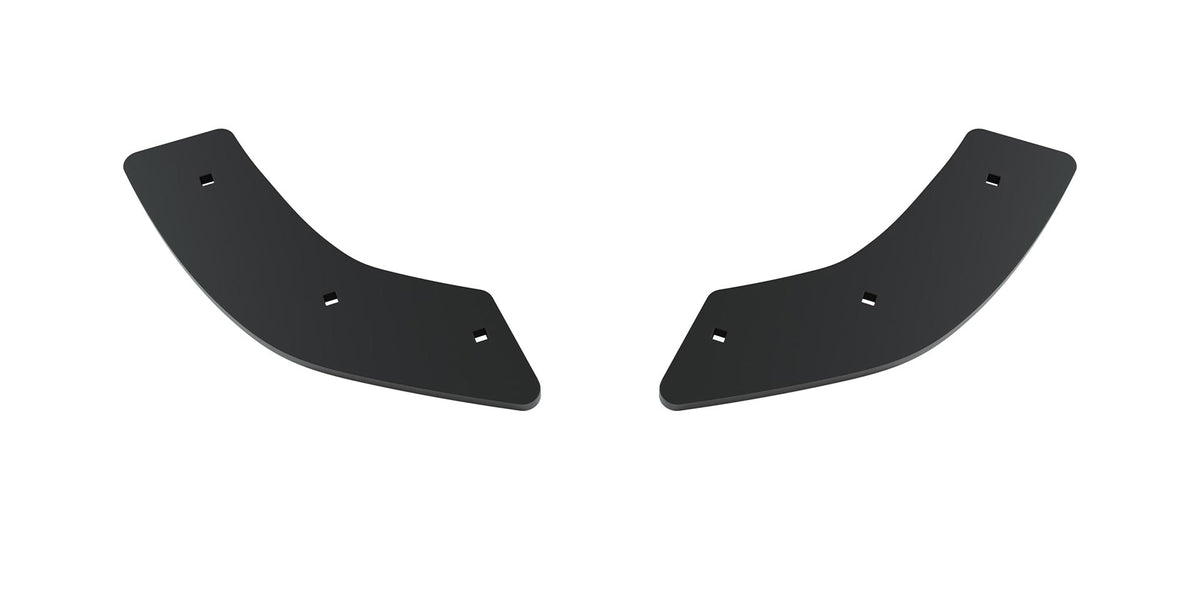 Two black metal skid plates on a white background | Standard Option for 37" Tires