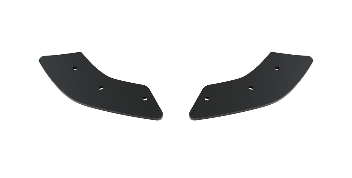 Two metal skid plates on a white background | Short Option for 40" Tires