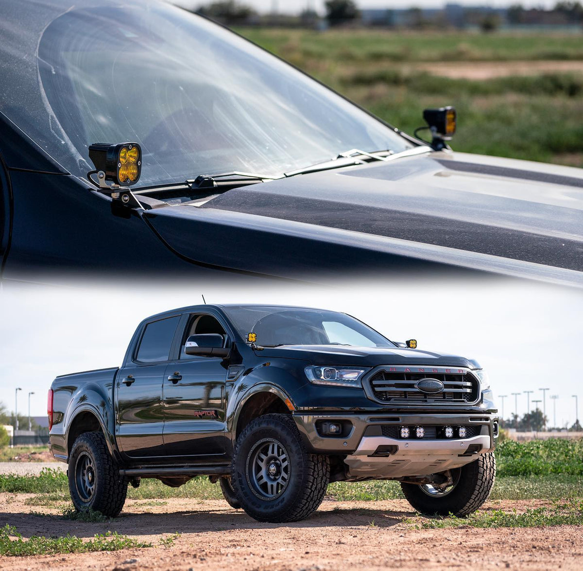 SDHQ 19-23 Ford Ranger SDHQ Built A-Pillar Light Mounts