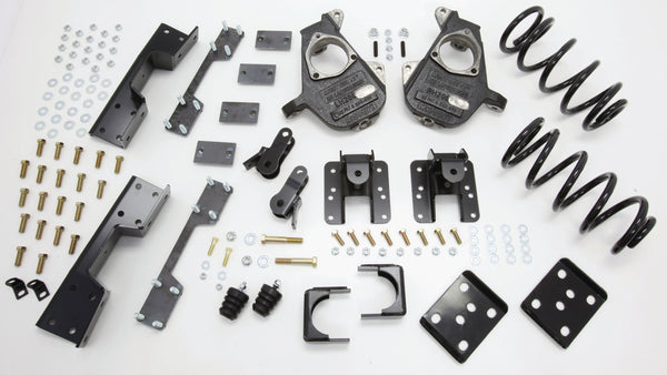 2007-13 S-Cab Silverado 3/5" Deluxe Drop Kit (Spindles, Coil Springs, Rear Hangers, Flip Kit, C-Notch, & Bump Stops) - 34027