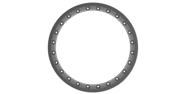 Metallic ring with multiple holes on a white background | Onyx Beadlock Ring