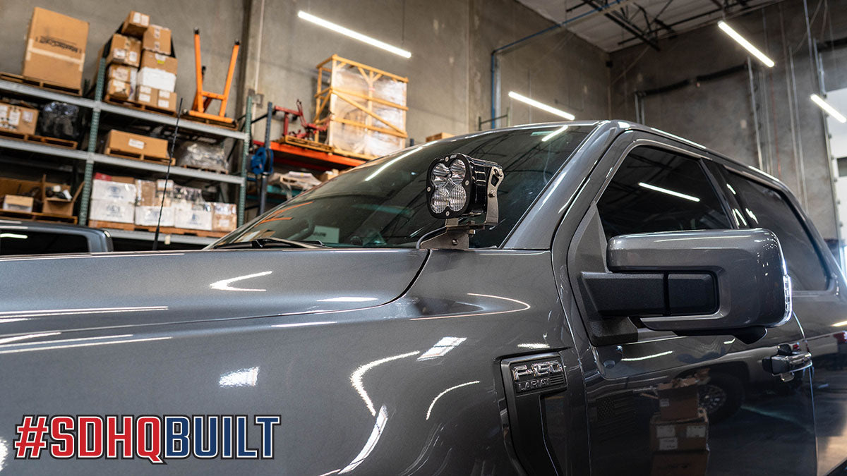 SDHQ 21-23 Ford F150 SDHQ Built A-Pillar Light Mounts