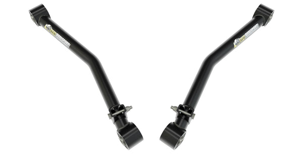 Black control arms on a white background | Front Lower Control Arms for JL Wrangler & JT Gladiator