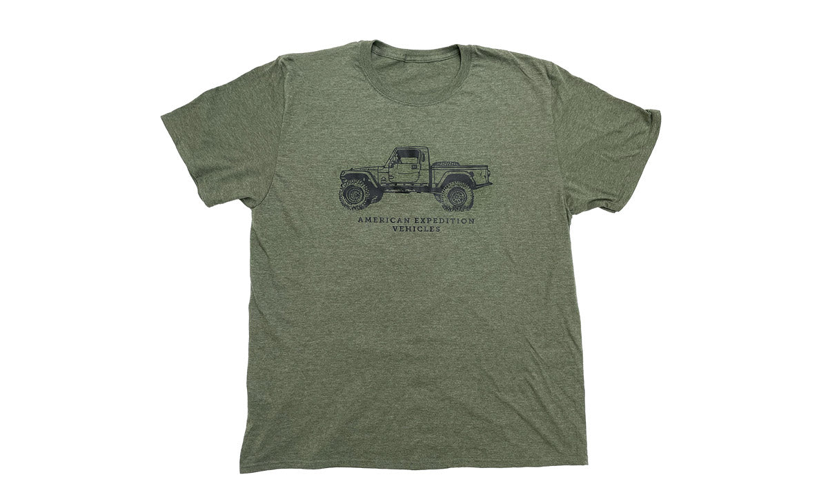 AEV Brute Military Green Round Neck T-Shirt