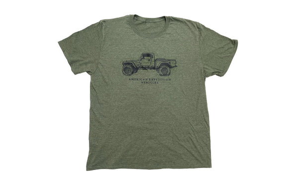 AEV Brute Military Green Round Neck T-Shirt