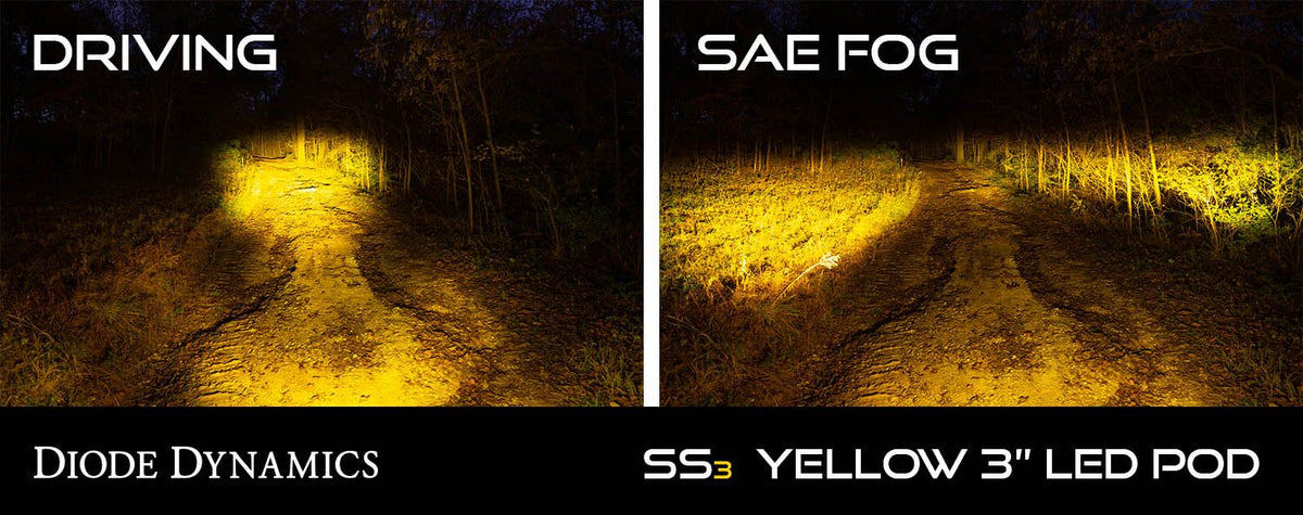 DIODE DYNAMICS SS3 Sport ABL Yellow Flood Standard Pair