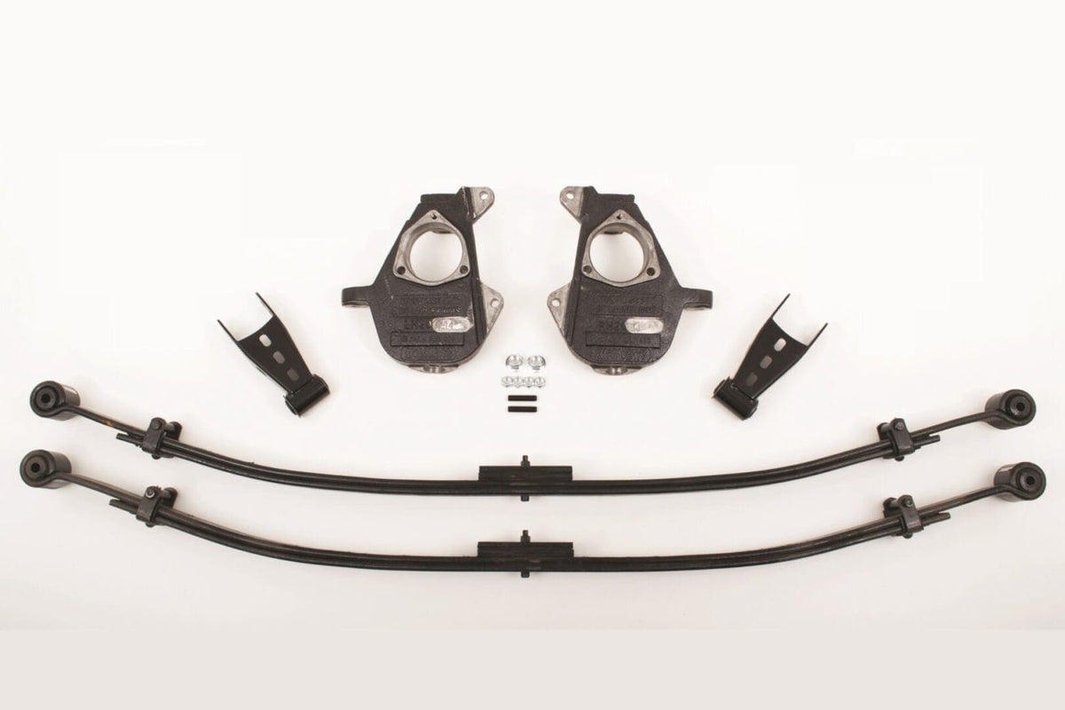 2/4 Inch Spindle/Leaf Spring Lowering Kit 2014-2016 Silverado/Sierra 1500 with Cast Steel Control Arms 2WD/4WD - 34100