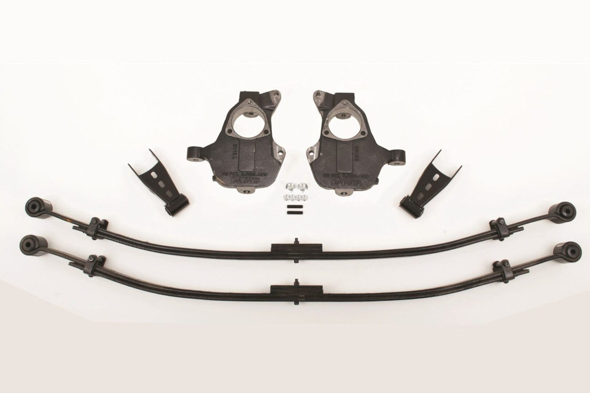 2/4 Inch Spindle/Leaf Spring Lowering Kit 2014-2018 Silverado/Sierra 1500 with Stamped Steel/Alum Control Arms 2WD - 34300