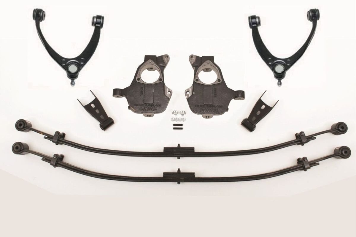 2/4 Inch Spindle/Leaf Spring Lowering Kit 2014-2018 Silverado/Sierra 1500 with Stamped Steel/Alum Control Arms 4WD - 34310