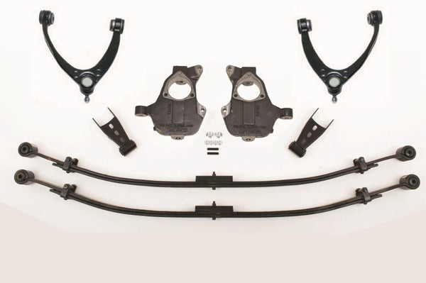 2/4 Inch Spindle/Leaf Spring Lowering Kit 2014-2018 Silverado/Sierra 1500 with Stamped Steel/Alum Control Arms 4WD - 34310