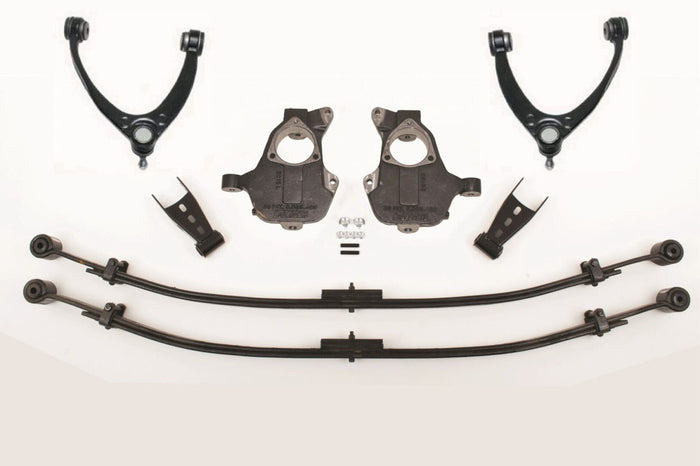 2/4 Inch Spindle/Leaf Spring Lowering Kit 2014-2018 Silverado/Sierra 1500 with Stamped Steel/Alum Control Arms 4WD - 34310