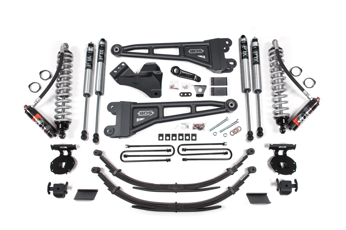 BDS 4 Inch Lift Kit w/ Radius Arm | FOX 2.5 Performance Elite Coil-Over Conversion | Ford F250/F350 Super Duty (11-16) 4WD | Diesel