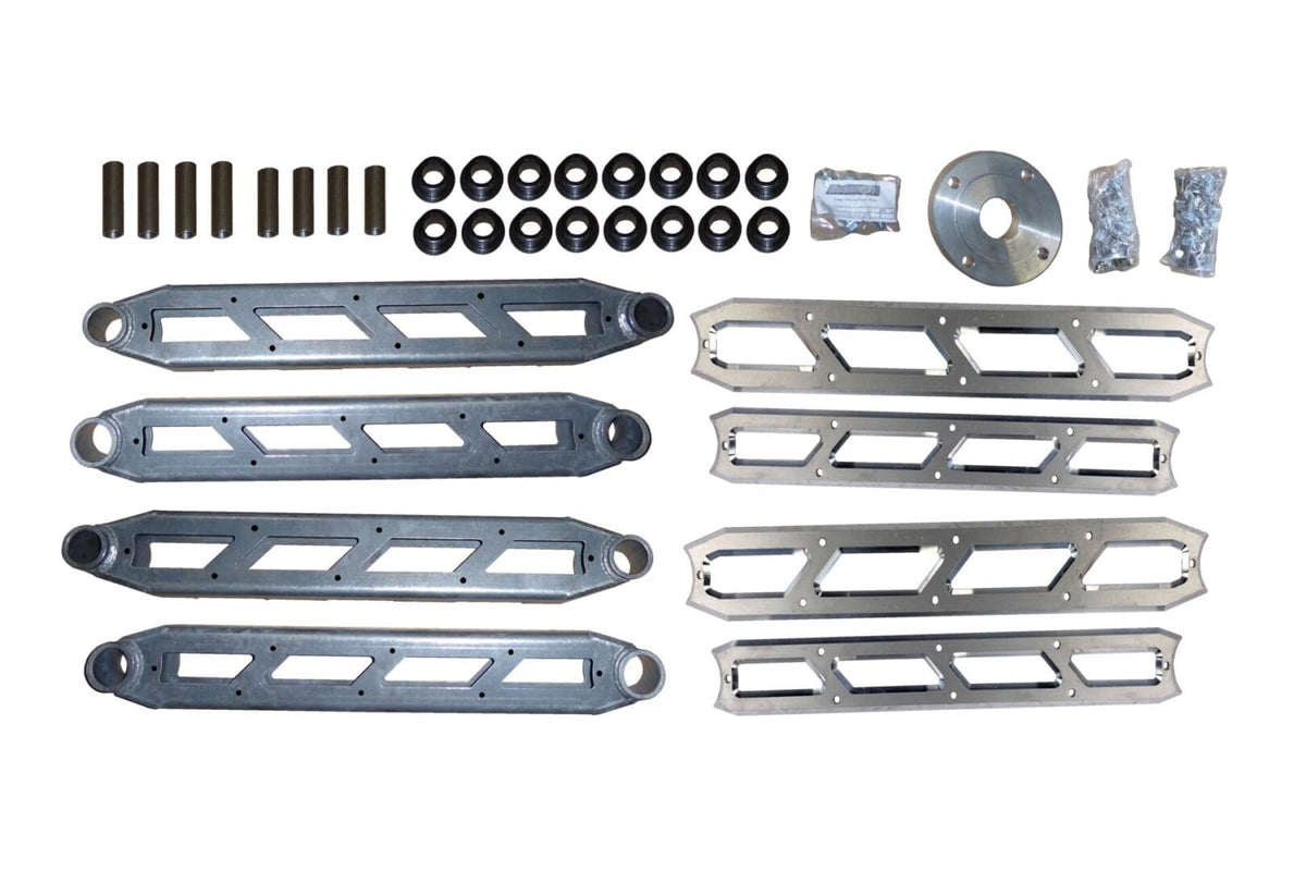 Rear Boxed 4-Link w/Raw Billet Face Plates 2014-2026 Dodge Ram 2500 8 and 10 Inch Lift Kits Raw Finish - 51209