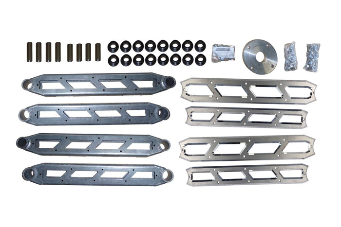 Rear Boxed 4-Link w/Raw Billet Face Plates 2014-2026 Dodge Ram 2500 8 and 10 Inch Lift Kits Raw Finish - 51209