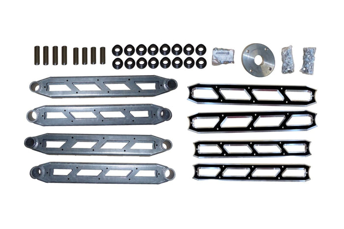Rear Boxed 4-Link w/Black Billet Face Plates 2014-2026 Dodge Ram 2500 8 and 10 Inch Lift Kits Black - 51211