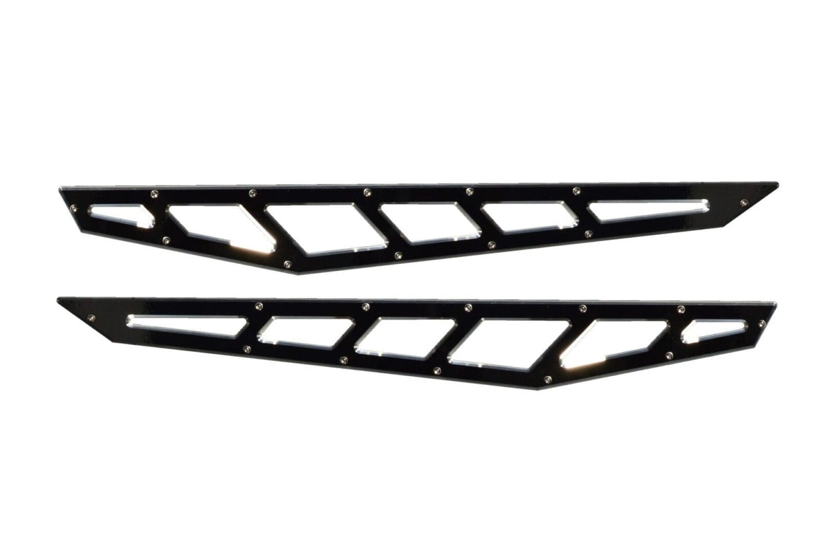 Billet Face Plates fits Traction Bars 2014-2018 Silverado/Sierra 1500 Quad Cab/Extended Cab Only Black - 51301