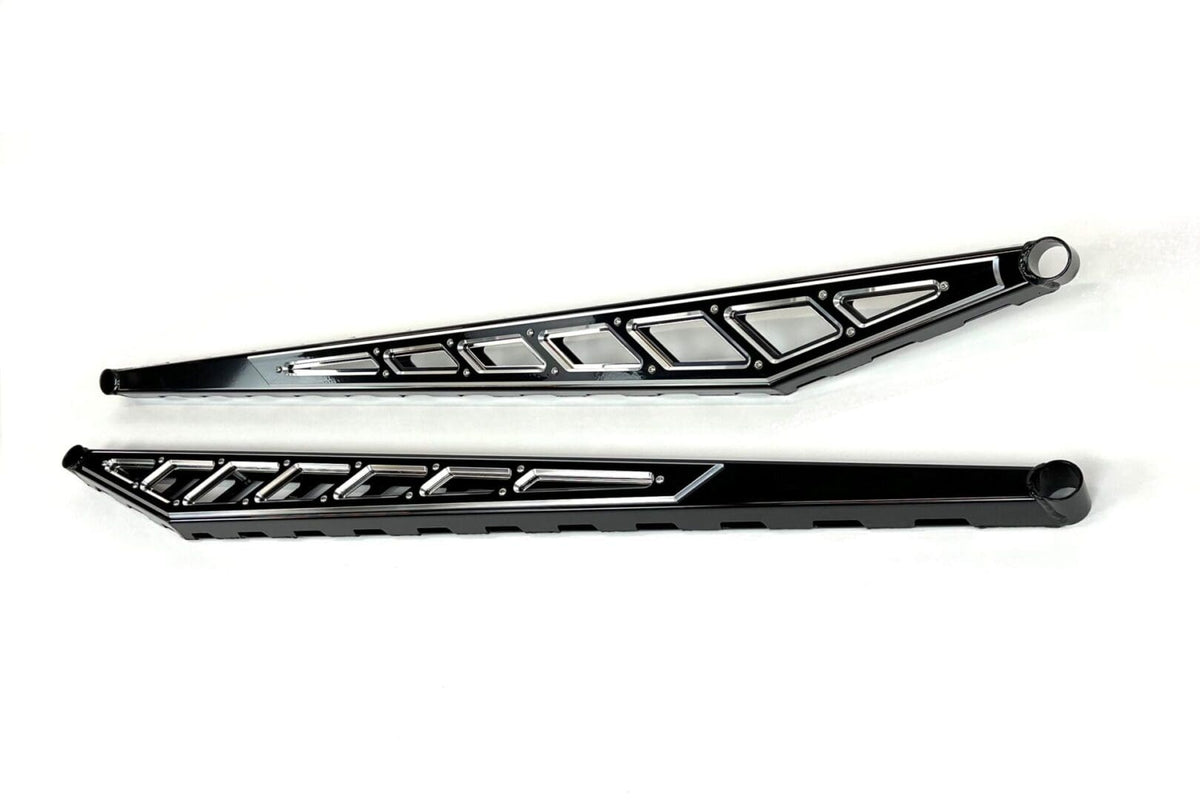 Billet Face Plates fits Traction Bars 2020-2026 Silverado/Sierra 2500/3500 Black - 51341
