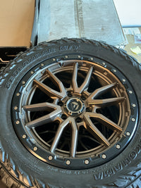 Fuel Rebel 20" Bronze wheels + 33" Yokohama Mud Terrains x 4