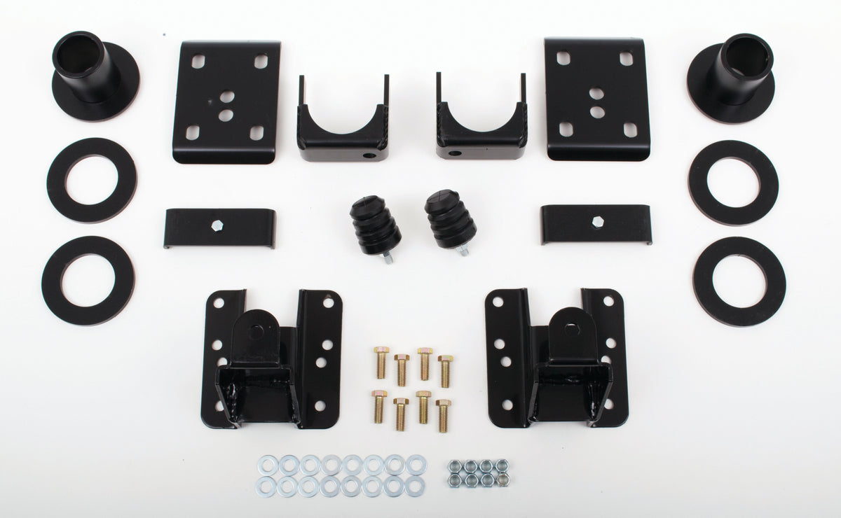 2007-13 GM Silverado (1/2 ton) (2WD, ALL CABS) 2/4" Econ. Drop (Adj.. Strut Rings, Flip Kit, & Adj. Rear Hangers) - 34055