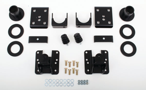 2007-13 GM Silverado (1/2 ton) (2WD, ALL CABS) 2/4" Econ. Drop (Adj.. Strut Rings, Flip Kit, & Adj. Rear Hangers) - 34055