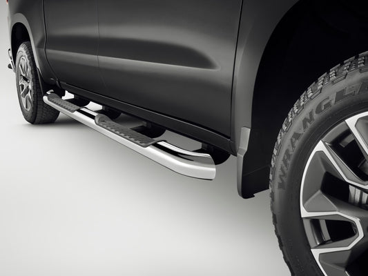 GMSV 84011356 Chevrolet 4 Inch Round Assist Steps In Chrome For Crew Cab