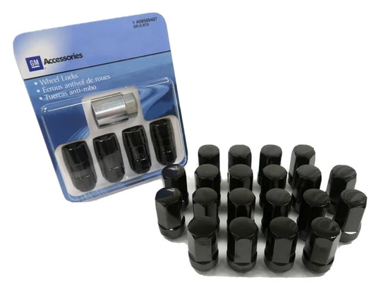 GMSV 84332438 Black Wheel Lock & Lug Nut Kit