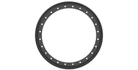 Black metal ring with multiple holes on a white background | Satin Black Protection Ring