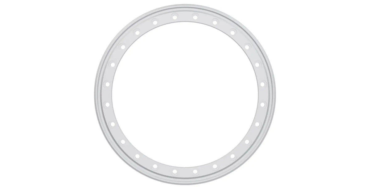 Circular metal ring with multiple holes on a white background| Silver Protection Ring