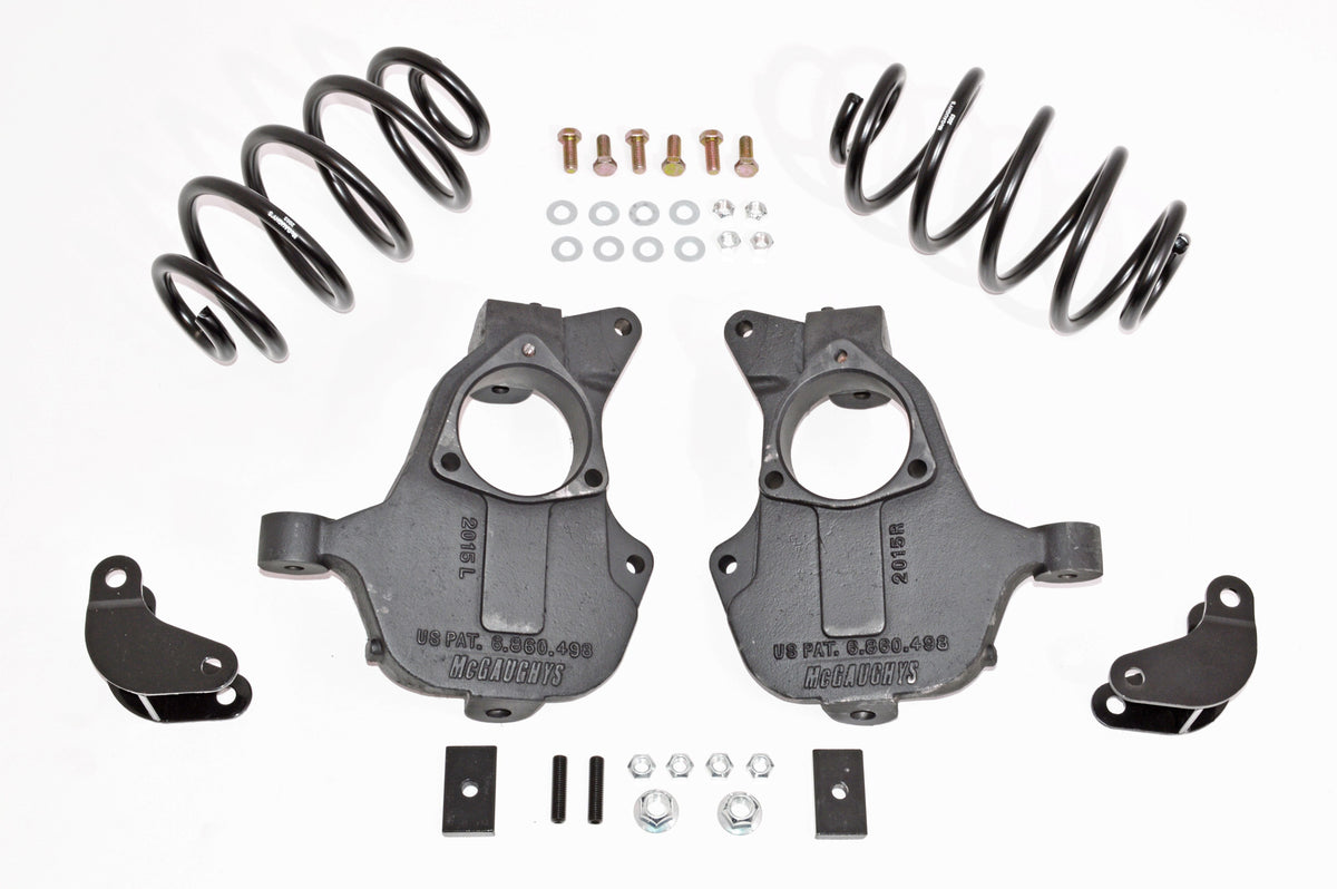 2014-20 GM SUV 1500 (2WD ONLY) 2/3" Deluxe Drop Kit (Spindles, Rear Coils, & Shock Extenders) NO Factory Auto Leveling Shocks - 34214