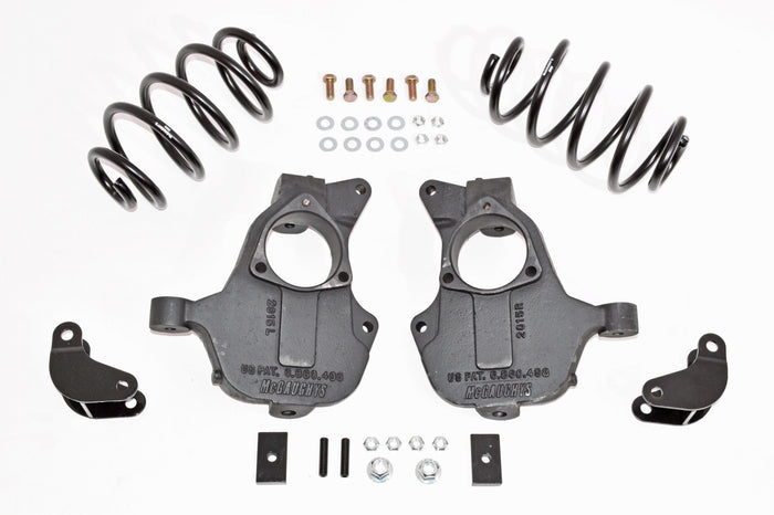 2014-20 GM SUV 1500 (2WD ONLY) 2/3" Deluxe Drop Kit (Spindles, Rear Coils, & Shock Extenders) NO Factory Auto Leveling Shocks - 34214