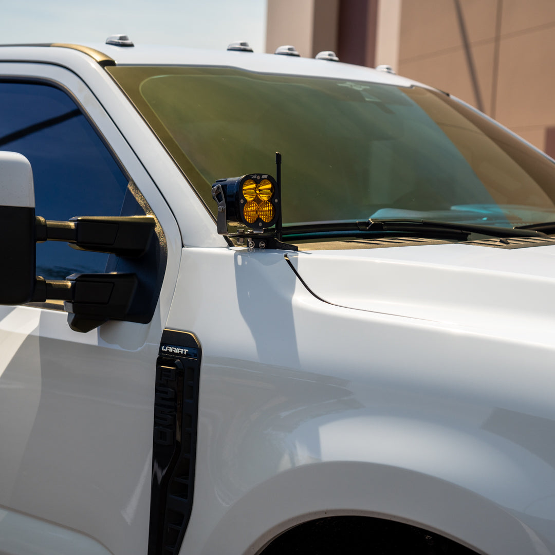 SDHQ 23-24 FORD SUPER DUTY SDHQ BUILT A-PILLAR LIGHT MOUNTS