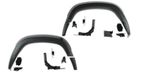 Set of car fender and bumper parts on a white background | Front HighMark Fender Flares & Hardware