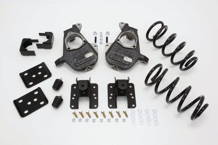 2007-13 S-Cab Silverado 3/5" Deluxe Drop Kit (Spindles, Coil Springs, Rear Hangers, Flip Kit, & Bump Stops) - 34025