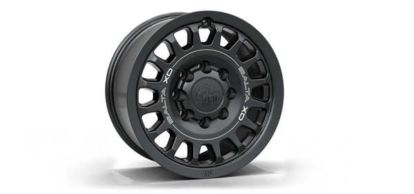 Black wheel rim on a white background | Satin Black Finish