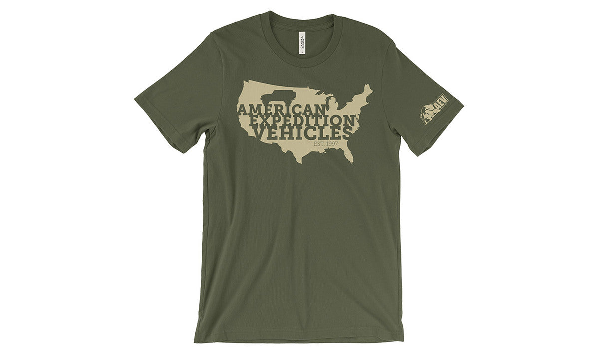AEV USA Military Green T-Shirt