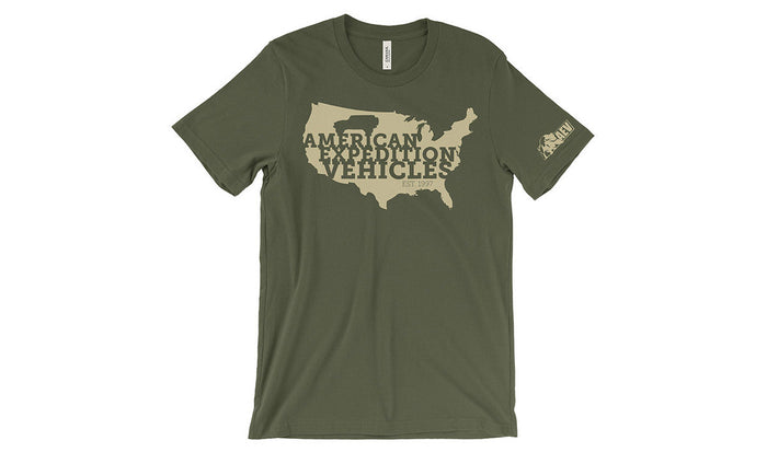 AEV USA Military Green T-Shirt