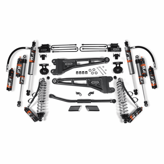 BDS 2.5 Inch Lift Kit W/ Radius Arm | FOX 2.5 Performance Elite Coil-Over Conversion | Ford F450 Super Duty (23-25) 4WD