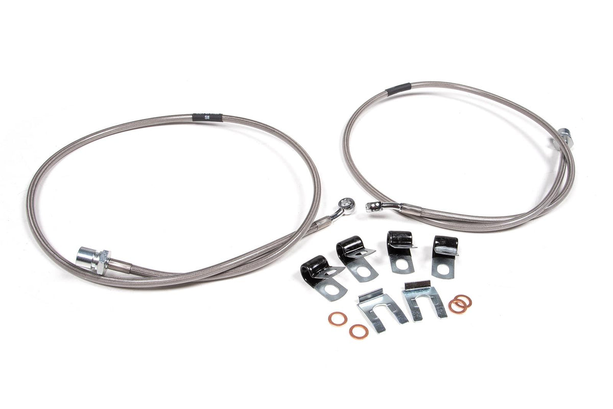 BDS Front Brake Line Set | Stainless Steel | Fits 4-8 Inch Lift | Ram 2500 (14-23) And 3500 (13-23) 4WD