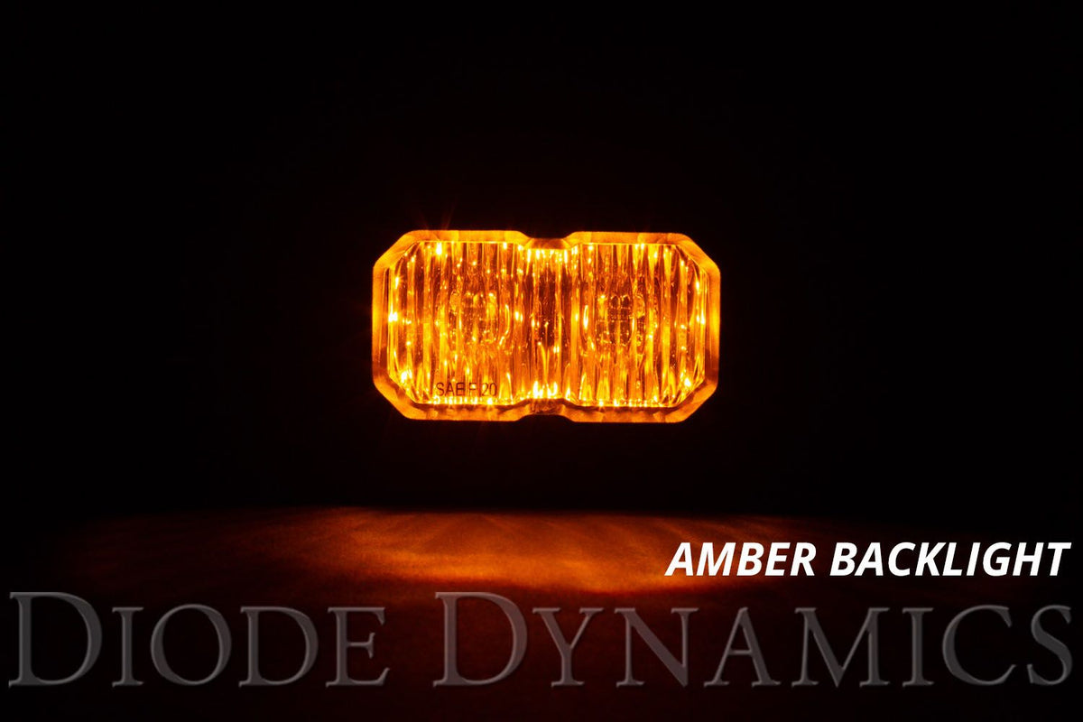 DIODE DYNAMICS C2 1.0 SAE Yellow Combo Standard ABL Sport LED Pod (pair)