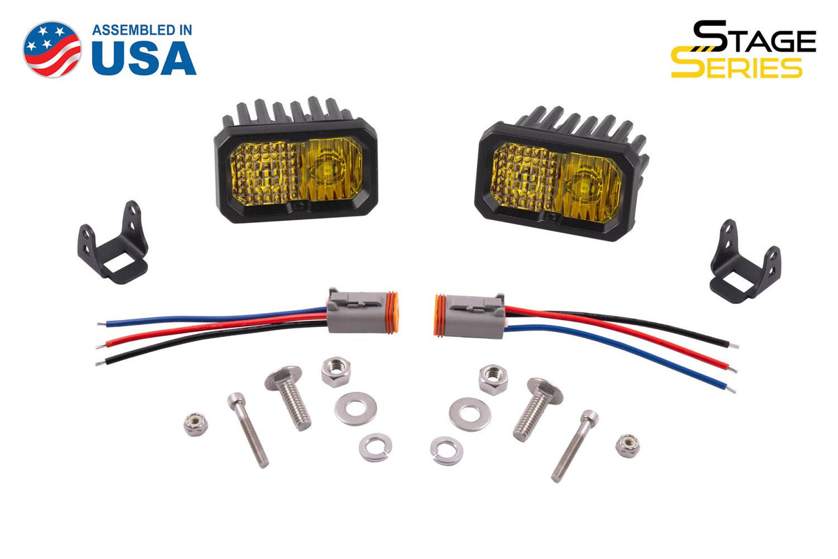DIODE DYNAMICS C2 1.0 SAE Yellow Combo Standard ABL Sport LED Pod (pair)