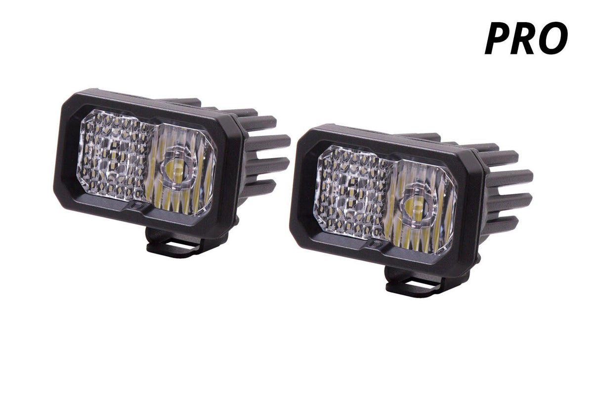 DIODE DYNAMICS C2 1.0 SAE/DOT White Combo Standard Pro LED Pod (pair)