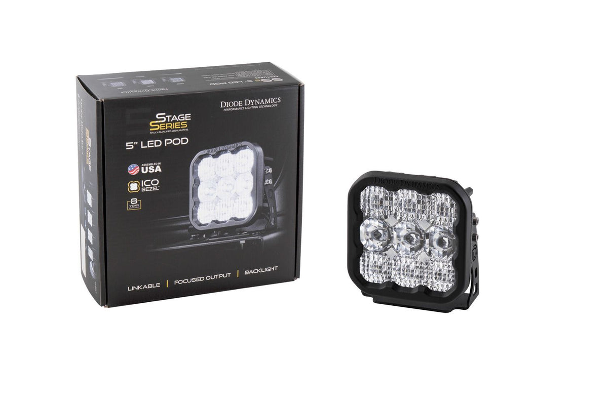 DIODE DYNAMICS SS5 LED Pod Pro White Combo Single